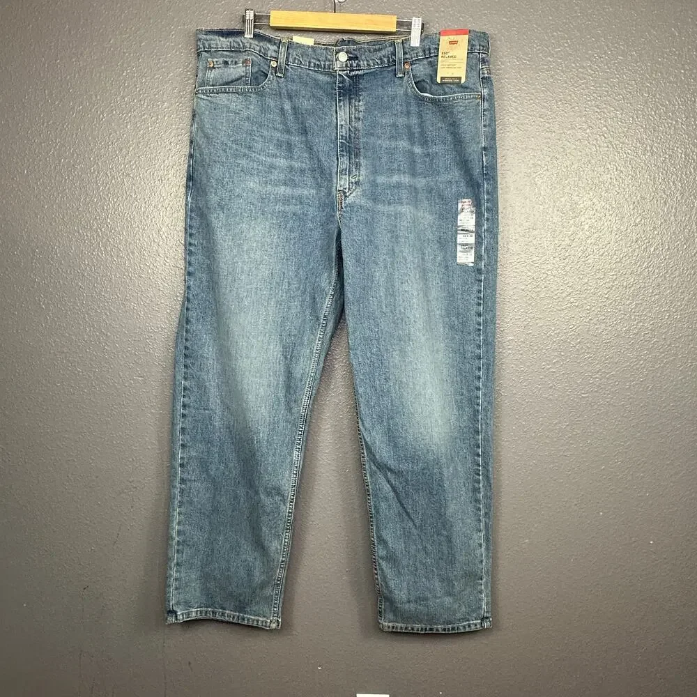 Levi's 550 Relaxed Men's 44x32 Light Wash Stretch NEW